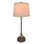 Ensemble de 2 lampes de table 28 po Royal Designs, Inc., finition nickel brossé, abat-jour rigide en lin blanc-25313701