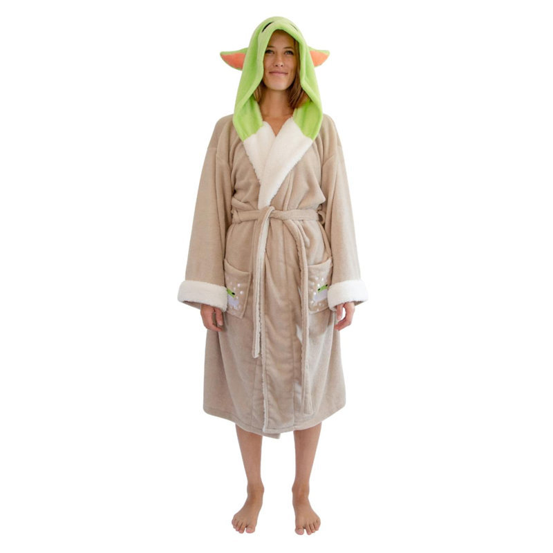 Peignoir mi-mollet adulte avec capuche