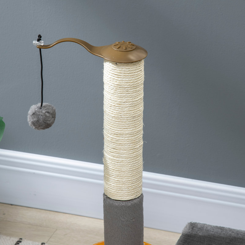 56cm Cat Tree with Scratching Post Indoor Activity Centre Grey