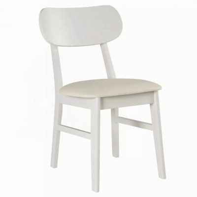22" Wide Modern Dining Chairs Set of 2 with Rubberwood Legs