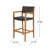 GENESEE WICKER & WOOD BAR STOOL