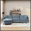 107.87'Sectional Sofa Couch With 1 Ottoman