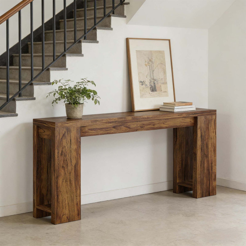 Sofa Table,Entryway Table,Console Table,Hall Table, Rustic Brown