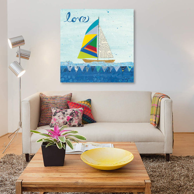 « arc-en-ciel spinnakers i », impression sur toile, H 18 po x l 18 po x P 1,5 po, Toile tendue, Pas de tapis