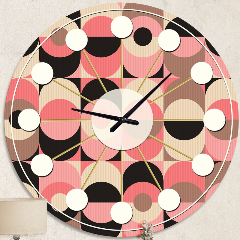 Horloge murale rétro Mid-Century, Moyenne