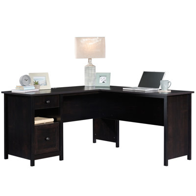 Bureau en L, finition noire