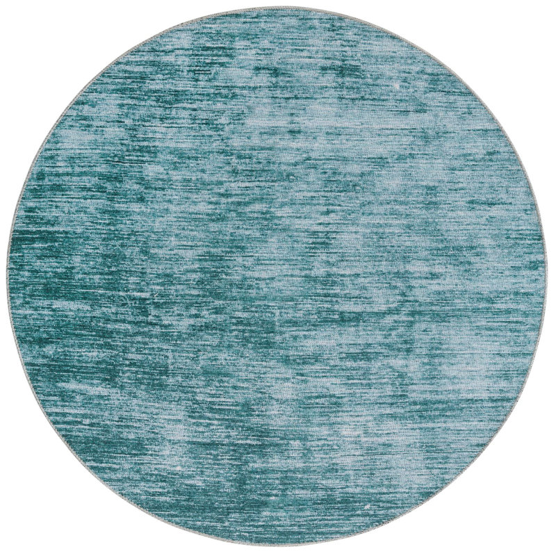 Ikhasa Chenille Abstract Indoor Rug, Round 5'