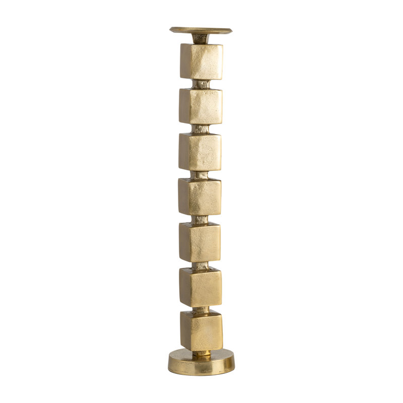 Bougeoir de table en aluminium Pantai, H 24 po x l 5 po x P 5 po