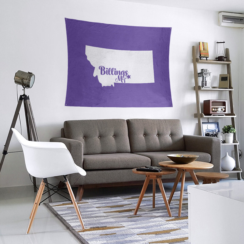 Tapisserie Billings Montana, H 68 po x l 80 po, Mauve