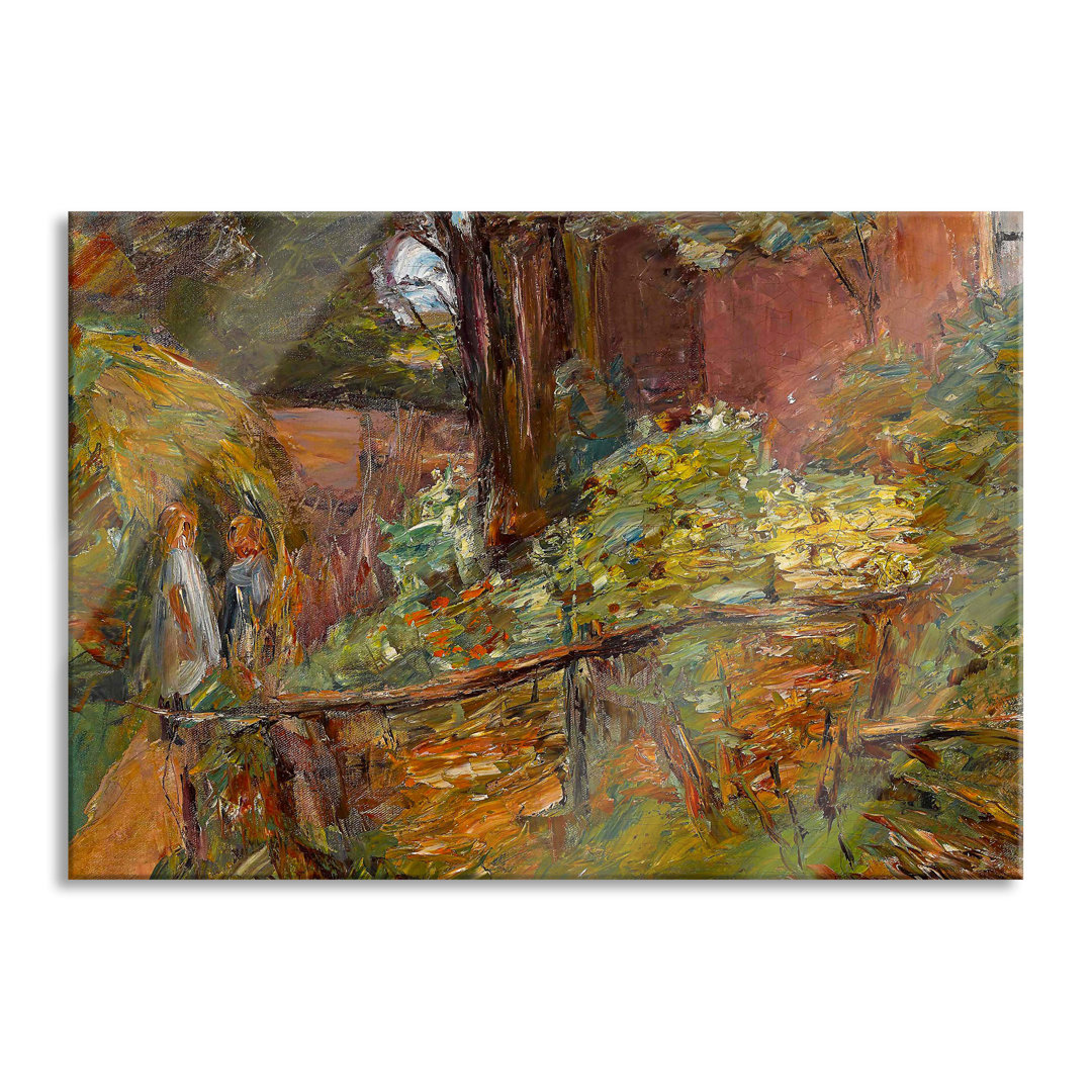 Glasbild Weg durch die Mohnfelder Ile Saint-Mart von Claude Monet