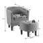 Fauteuil demi-tonneau avec repose-pieds Anges-858201417