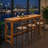 Solid Wood Bar Table, Rectangular Counter Height Pub Table