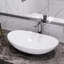 Vasque de salle de bain ovale en porcelaine vitrifiée blanche DeerValley 20,5 po x 13 po pour vanités étroites