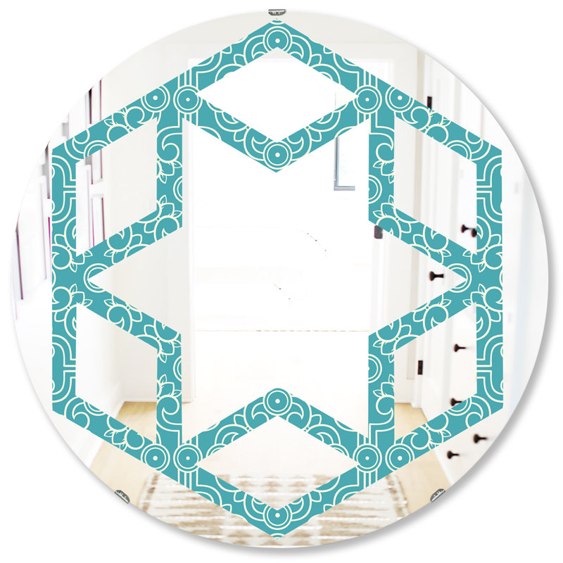 Miroir mural Hexagon, H 31,5 po x l po
