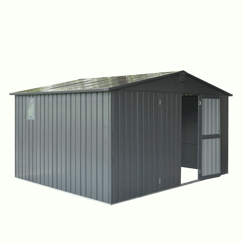 Remise de rangement en métal, H 78,7 po x l 138,11 po x P 109,88 po
