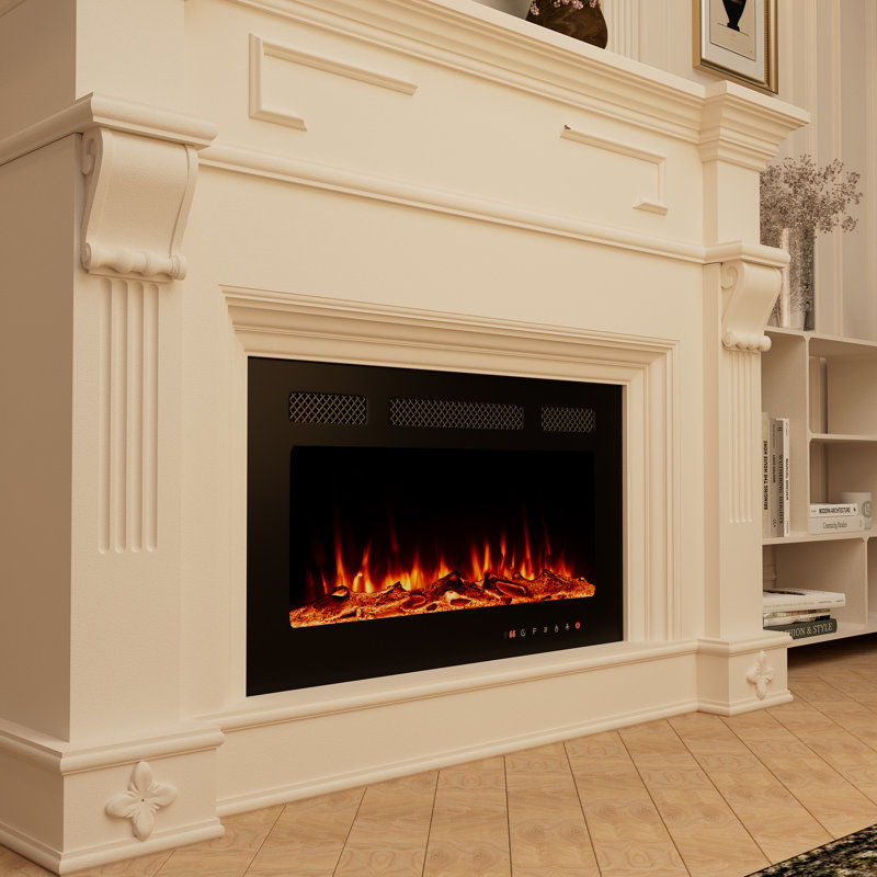 Rayva Front-Venting Recessed and Wall-Mounted Electric Fireplace , 16.54" H x 30" W x 4.33" D