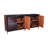 Sunburst Reclaimed Hardwood Sideboard Credenza with Handcrafted Sunburst Doors – 79" 