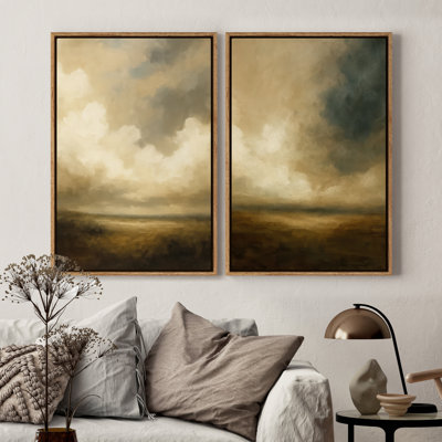 Art mural encadré sur toile, impressions murales abstraites rétro 24 "x 36"
