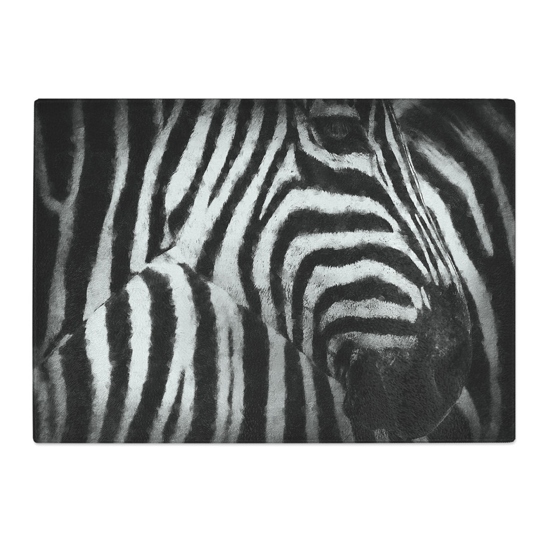 Tempered Glass Stripes of the Zebras Chopping Board