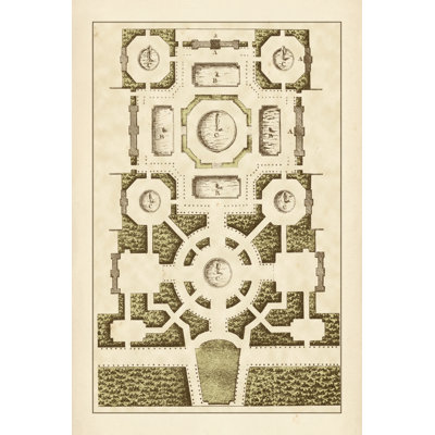 Garden Maze III by J.F. Blondel - Wrapped Canvas Painting