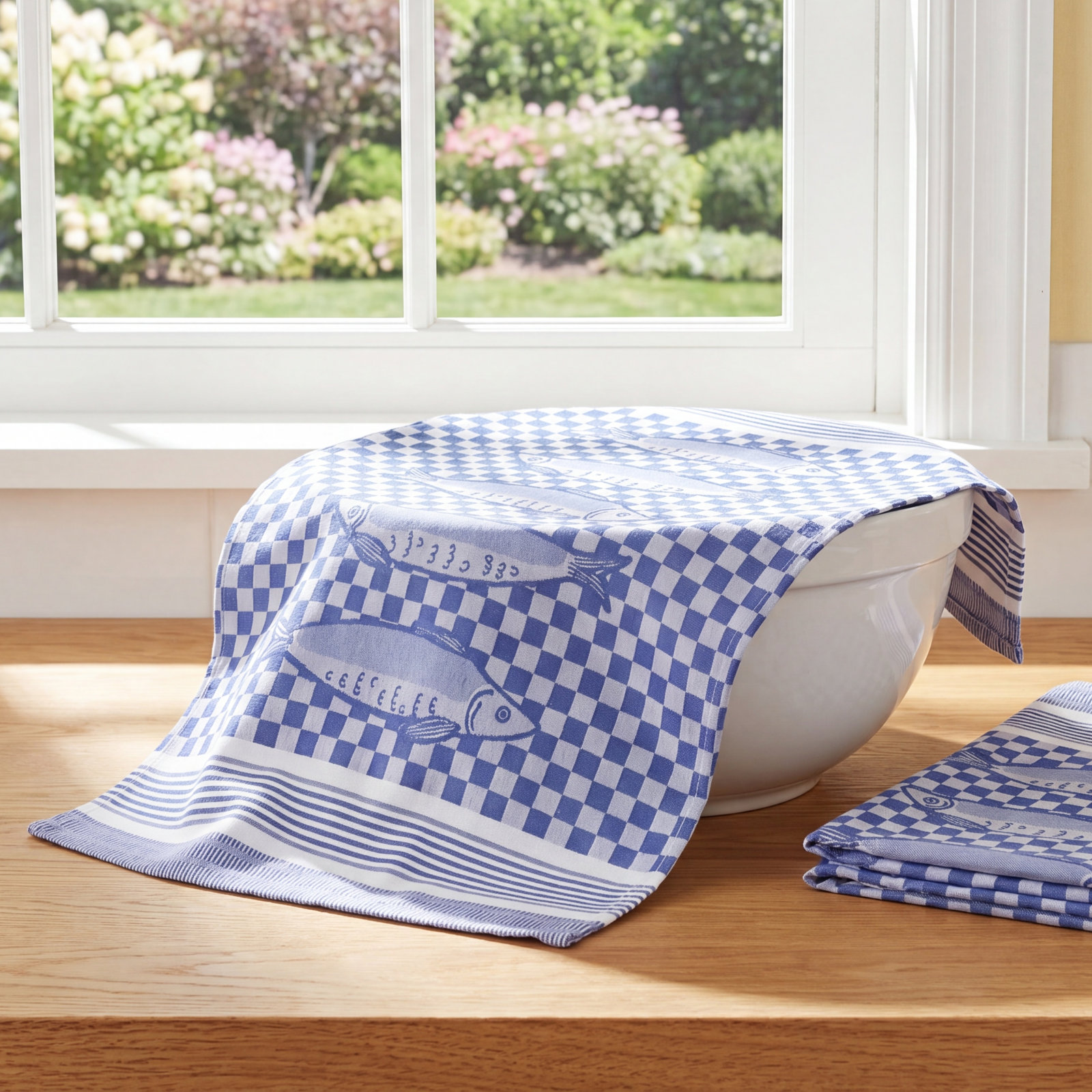 Sardines Jacquard Tea Towel