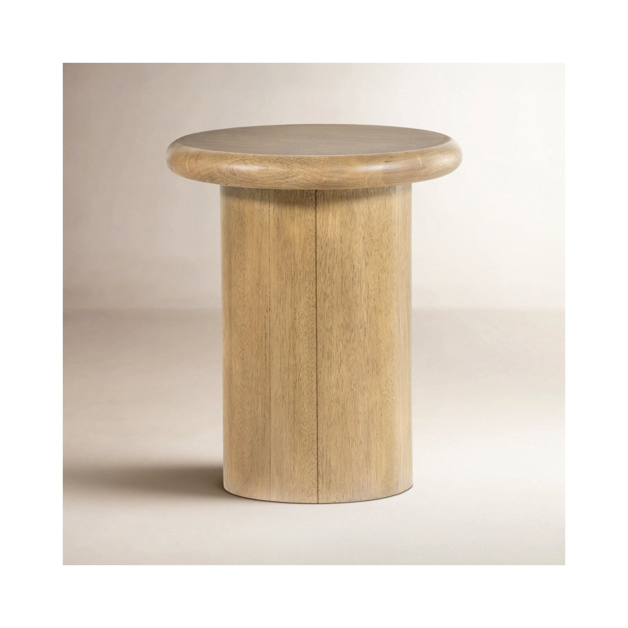 Tiare Solid Wood End Table, Burnished Parawood