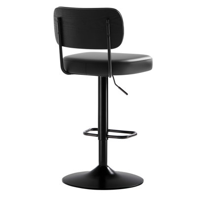 Tabourets de bar pivotants à hauteur ajustable 360 ° avec dossier rembourré