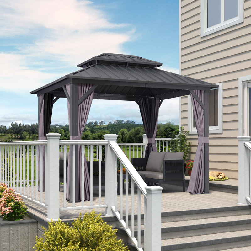 8 Ft. W x 7 Ft. D Aluminium Hardtop Patio Gazebo