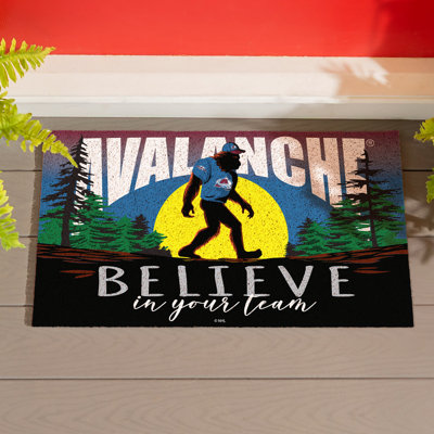 Colorado Avalanche Bigfoot PVC Doormat, 28 in x16 in