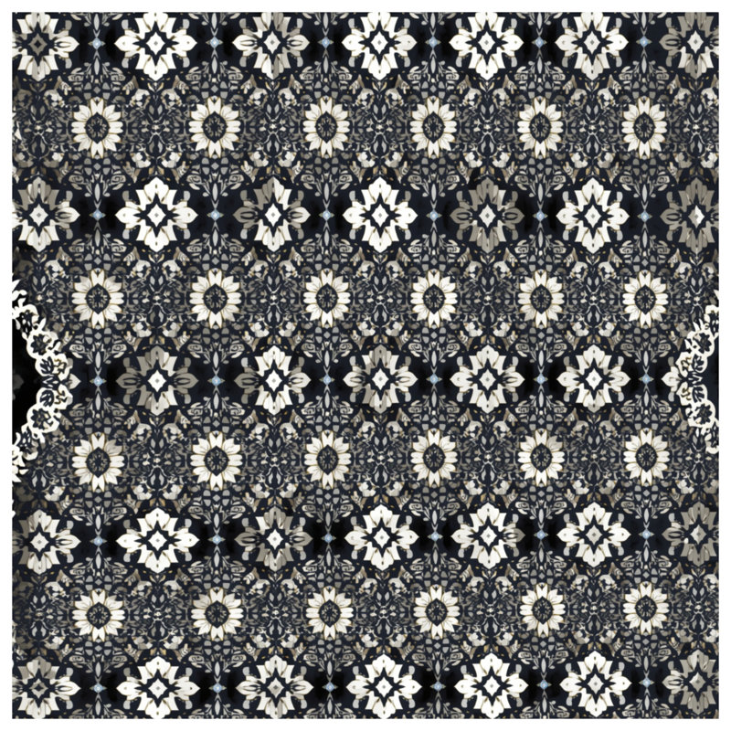 Couvertures ornées à motif floral, L 60 po x H 80 po