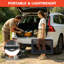 Table de camping de 3 pi avec bureau en filet, petite table de barbecue pliante portable et noire