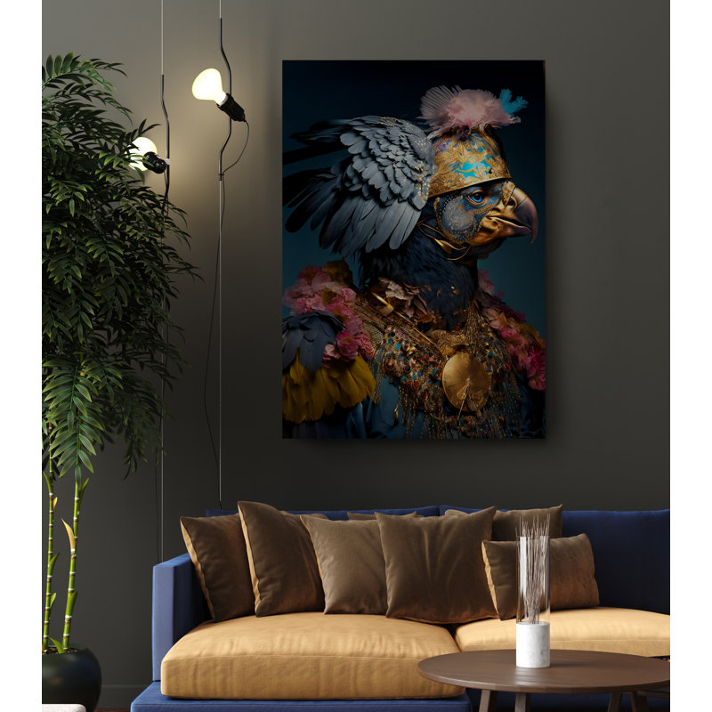 Aigle de la garde royale sur toile, H 24 po x l 16 po x P 1 po