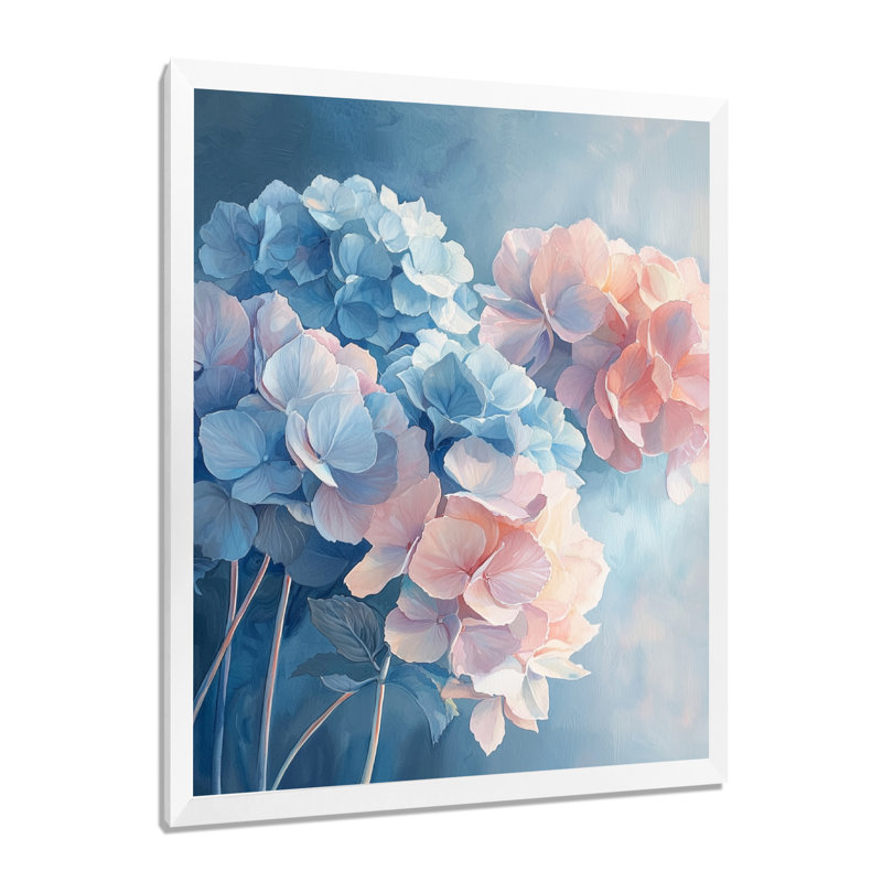 Arikan - Art mural floral, H 32 po x l 16 po, Reproduction encadrée d'une seule photo, Blanc