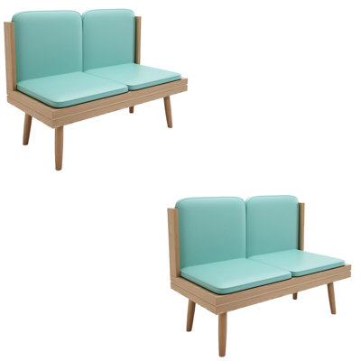 Banc rembourré en similicuir Light Luxury