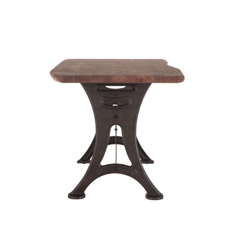 Organic Forge Solid Wood Dining Table, Natural Walnut, 36" H x 72" L x 36" W