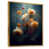 Toile avec cadre flottant or