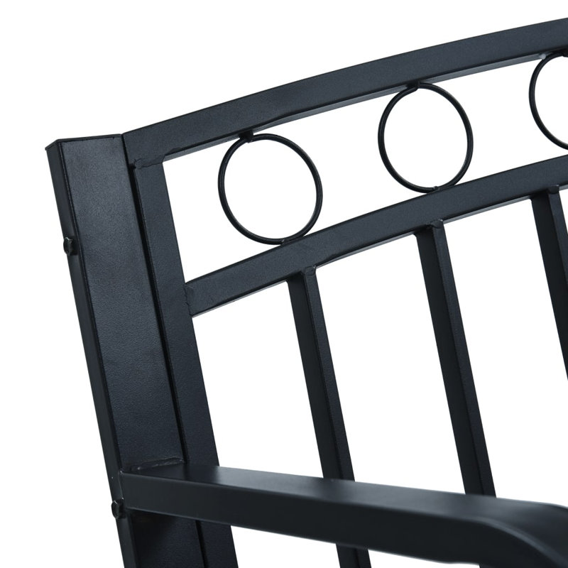 Banc de jardin en acier Ahmonie, Noir