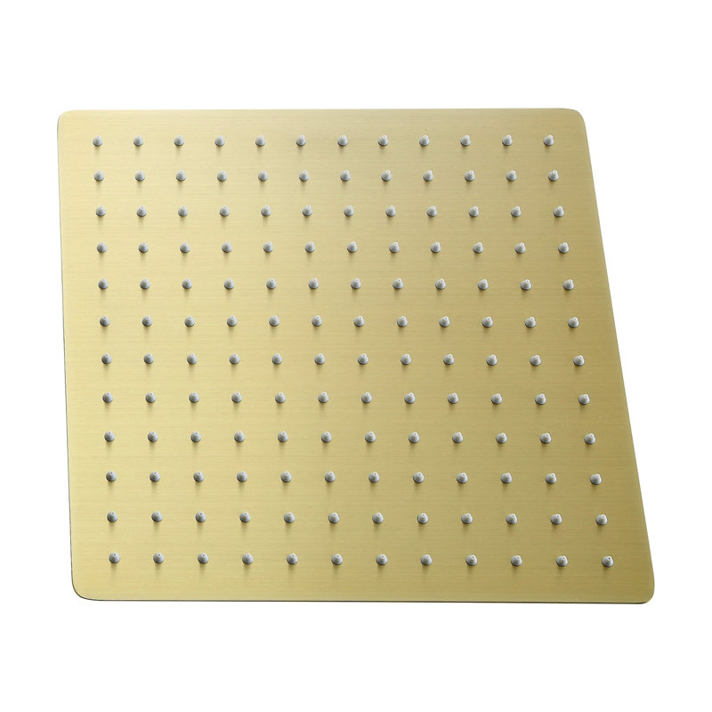 Rain Fixed Shower Head  (12 Inch Square), Gold