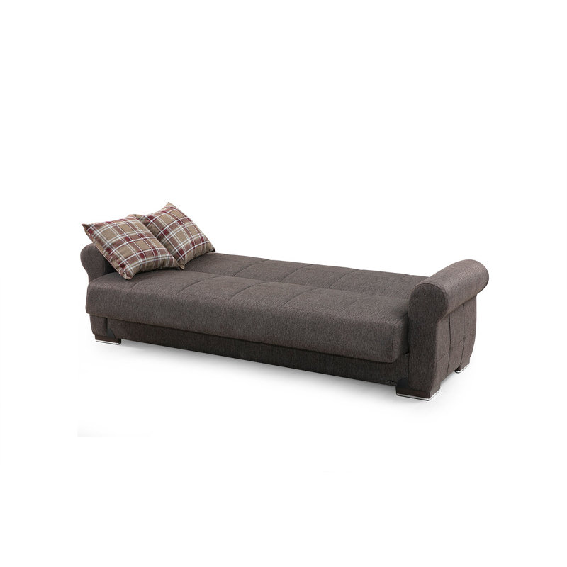Silva Brown Fabric Sofa Bed, Brown