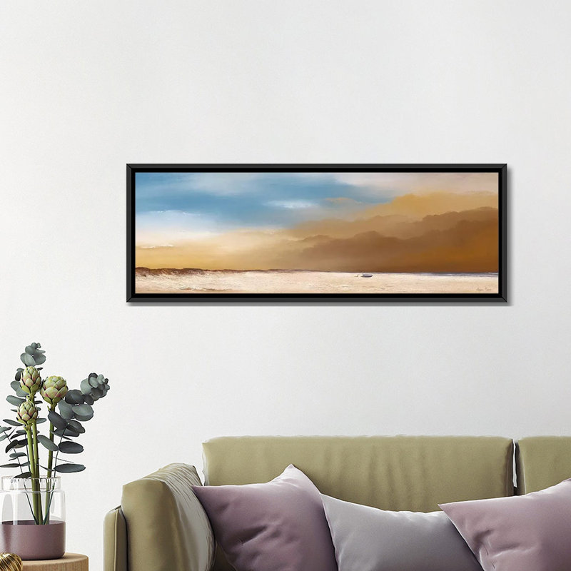 «Clouds IV», reproduction sur toile, H 12 po x l 36 po x P 1,5 po, Cadre noir