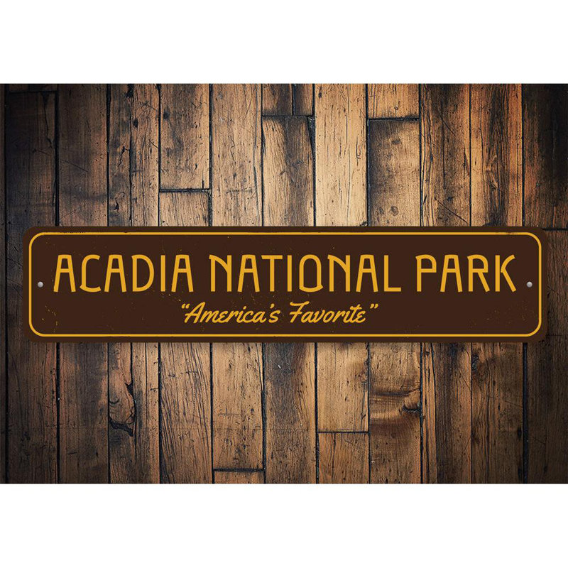 Panneau en aluminium sur mesure Acadia National Park, H 6 po x l 24 po x P 0,063 po