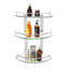Kellyville 3 Piece Triangle Stainless Steel Corner Shelf with Adjustable Shelves-1000833086