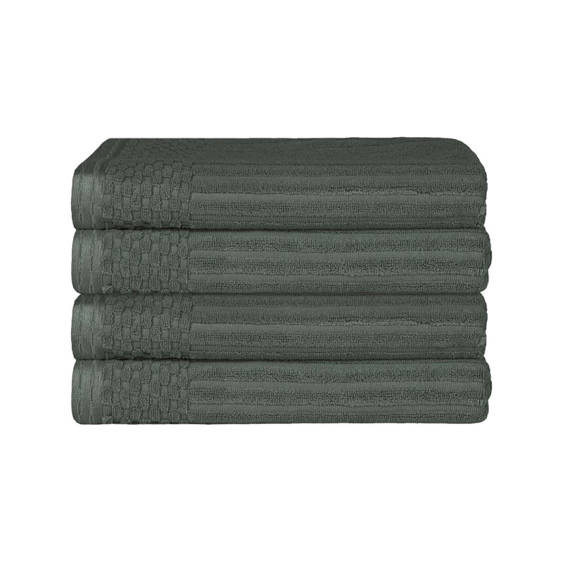 Ribbed Cotton Absorbent Heavyweight Bath Towel, Pine