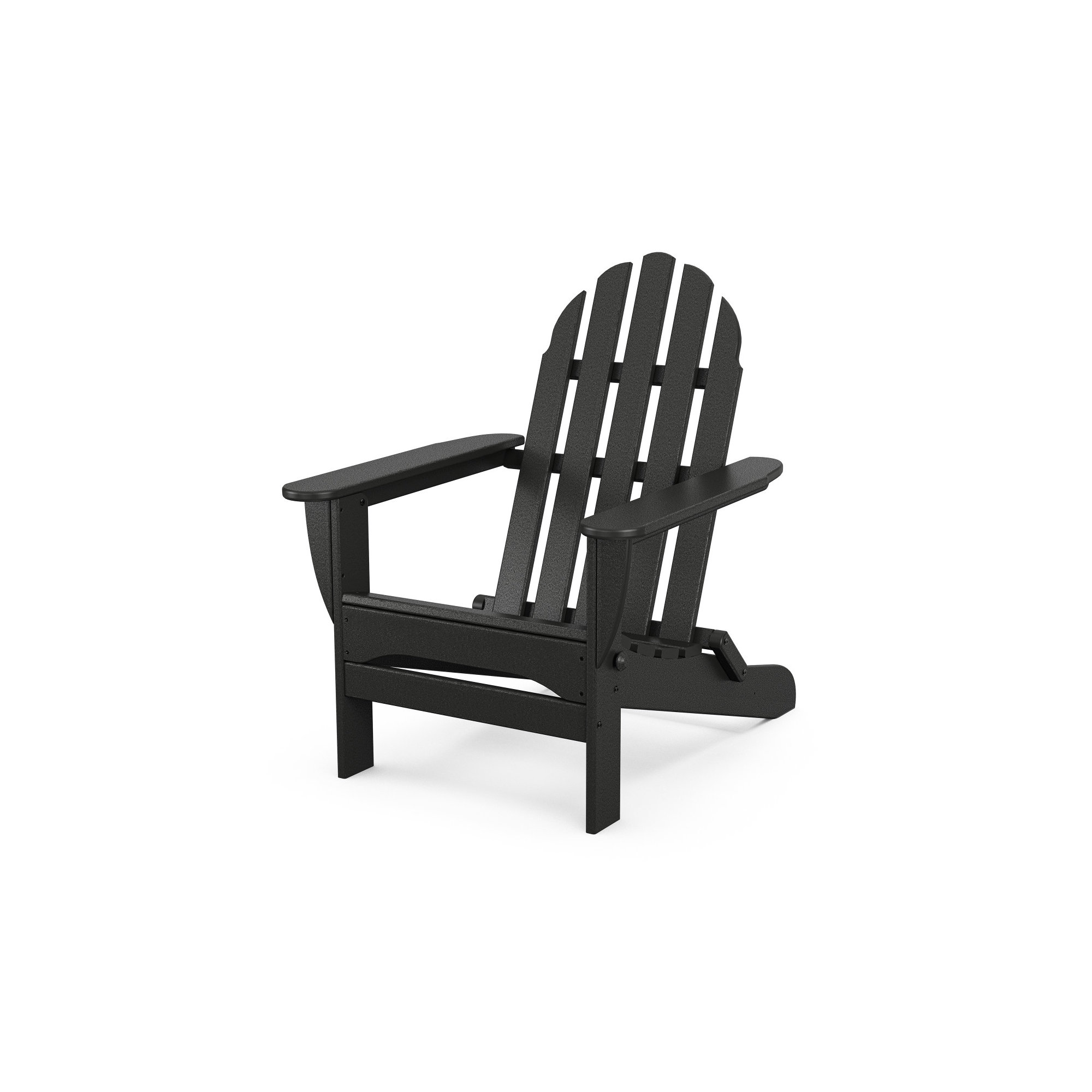 POLYWOOD Classic Adirondack Folding Adirondack Chair, Black