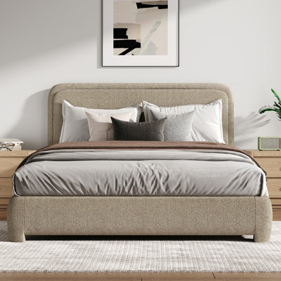 Hayden Boucle Upholstered Platform Bed