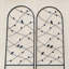 2 Pack Metal Garden Trellis Rustproof Trellis For Climbing Plants Outdoor Flower Support Bird Deco Black