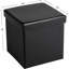 Repose-pieds pliable en similicuir avec rangement-1174561269