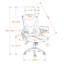 Chaise de bureau en polyester à hauteur ajustable Paul, noir H 52,25 po x l 25,02 po x P 24,82 po