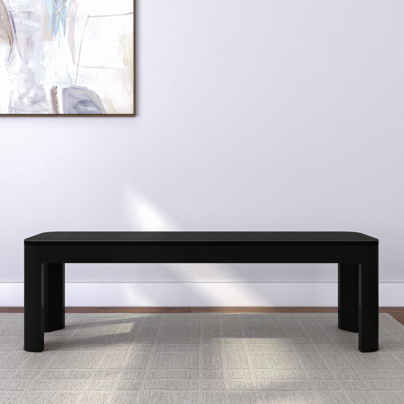 Banc en bois massif Spero 58 ", Noir