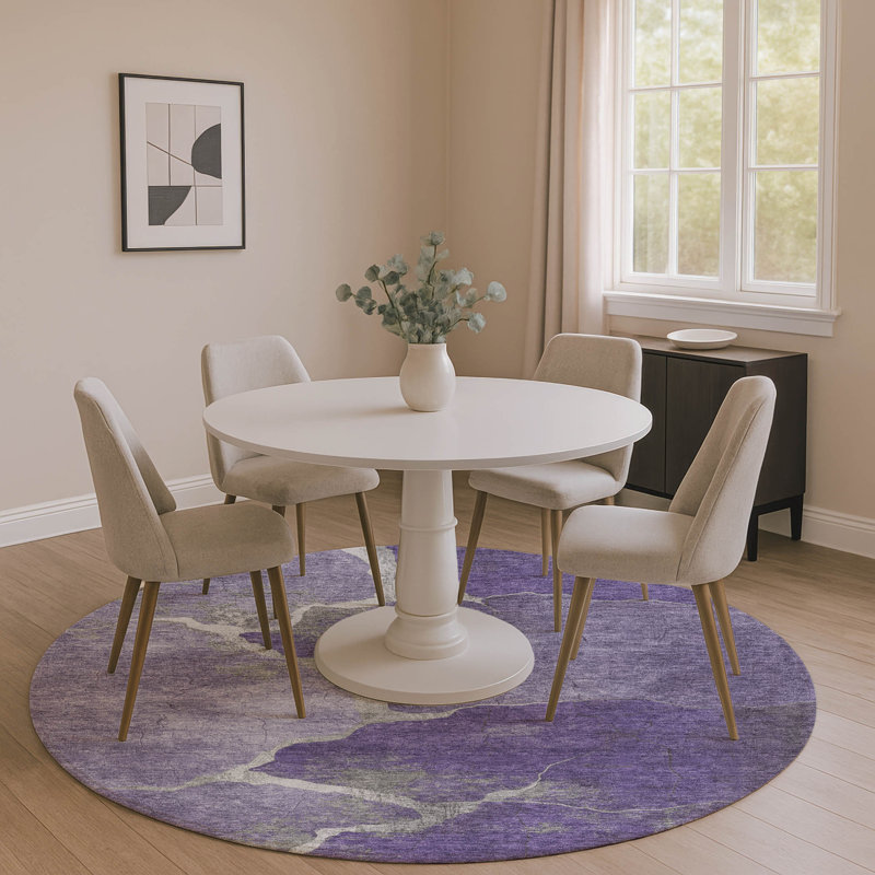Premium Machine Washable Farolt AMF1889 Abstract Rug/AMF1889PP, Round 8'